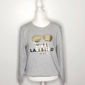 Karl Lagerfeld Paris Women’s Size Med Grey w/Gold